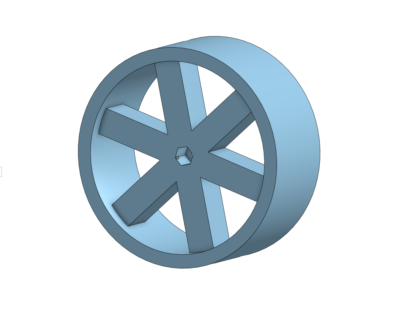 Wheel hub isometric design