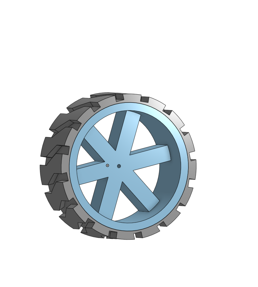 Wheel with tire tread