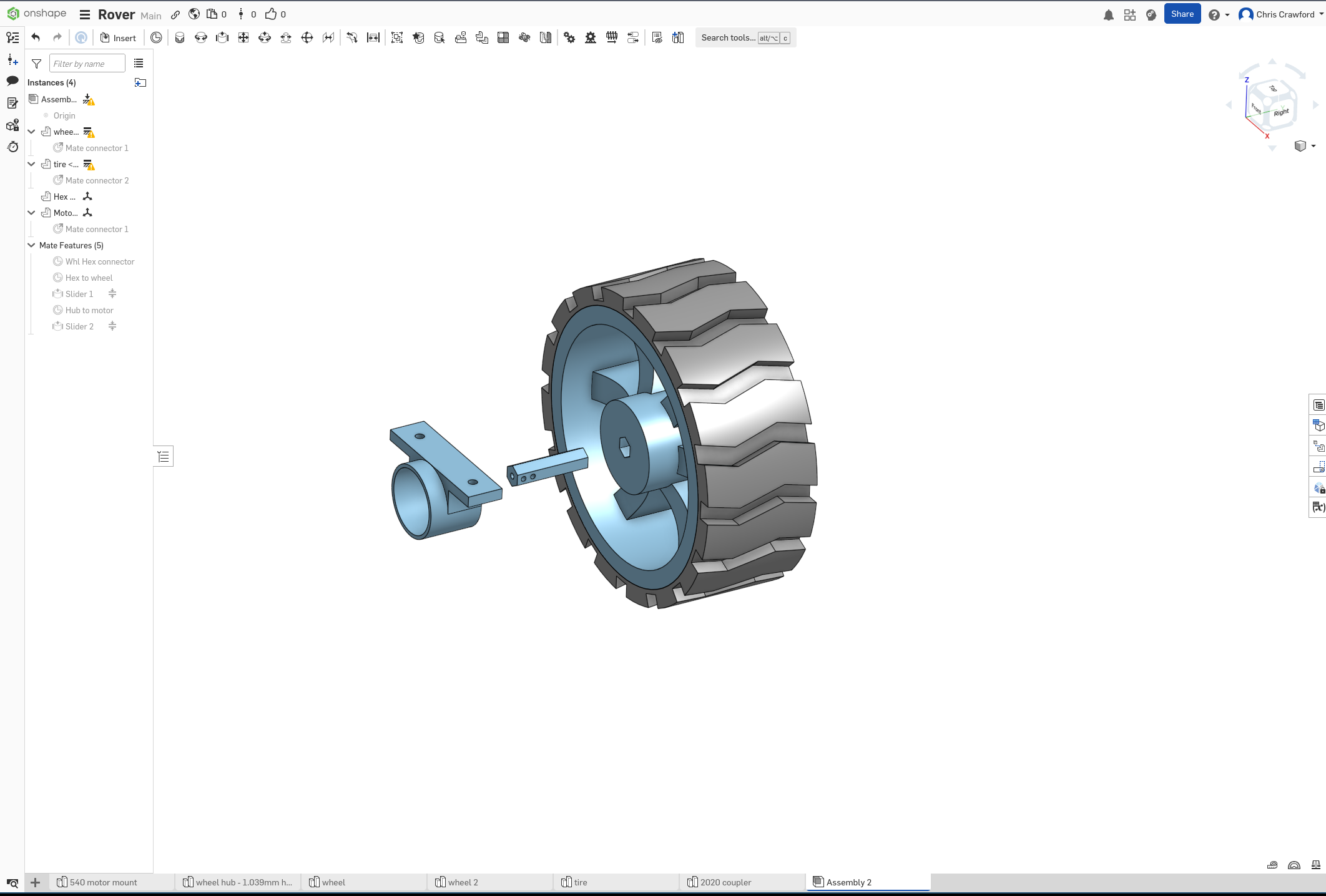 Wheel steering knuckle assembly