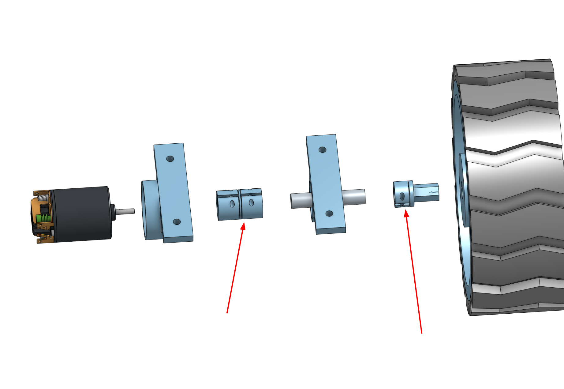 Drivetrain exploded view